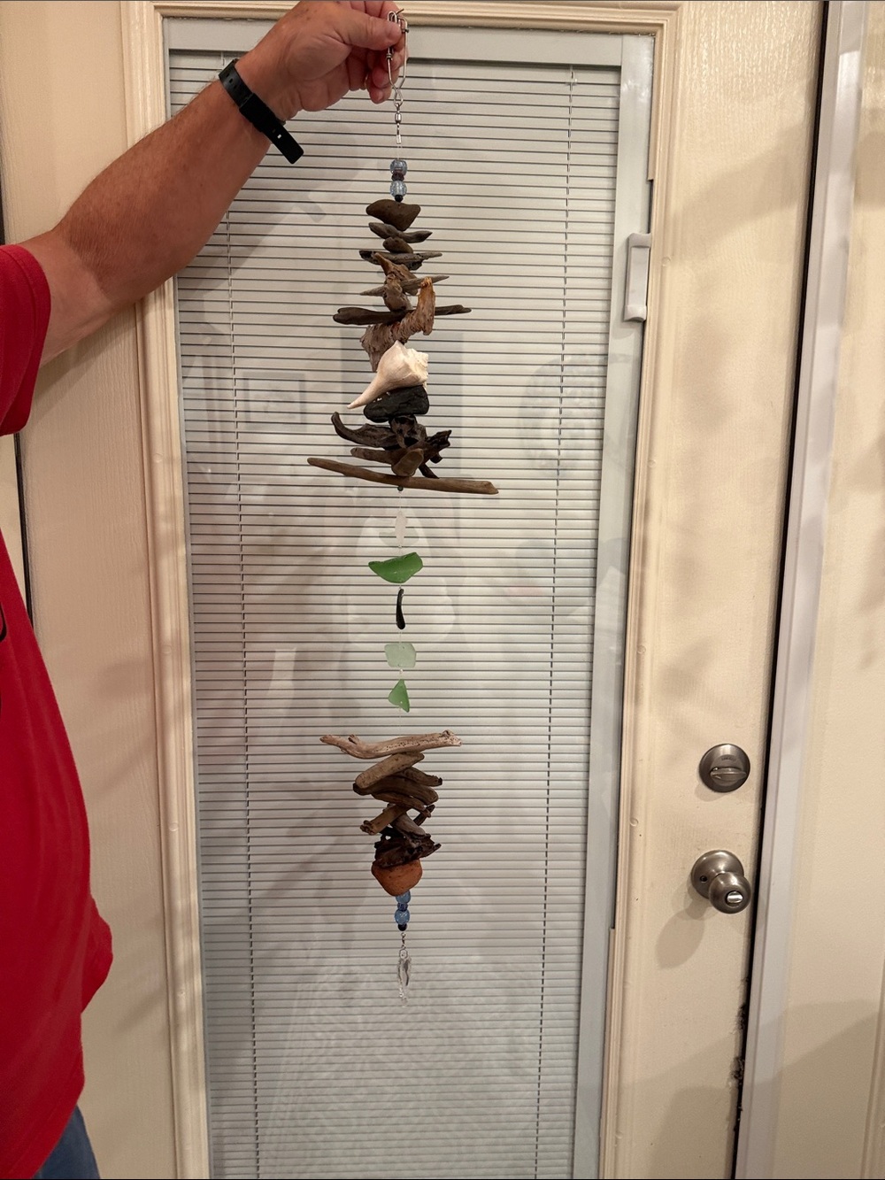 Natural Driftwood and Sea Glass Eclectic Hanging